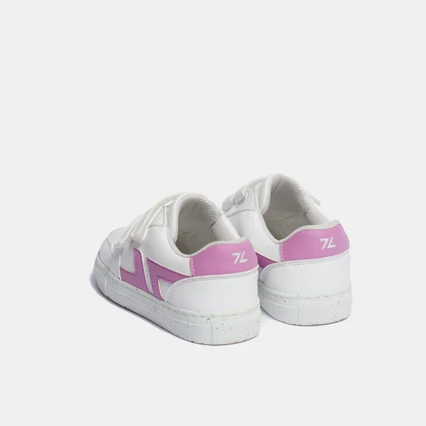 Baskets véganes blanches et lila pour enfants - Image 3
