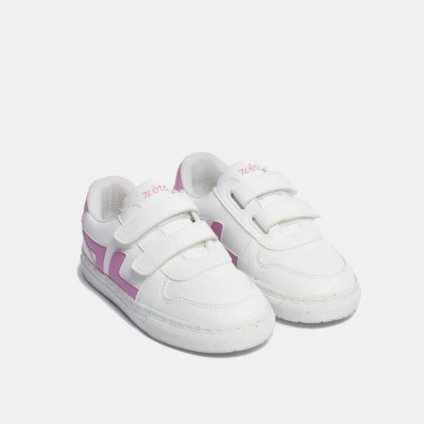 Baskets véganes blanches et lila pour enfants - Image 4