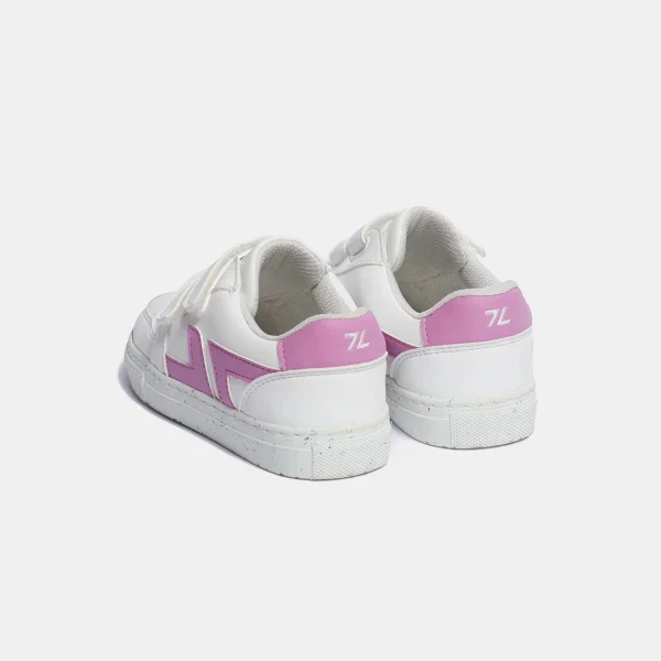 Baskets véganes blanches et lila pour enfants - Image 7