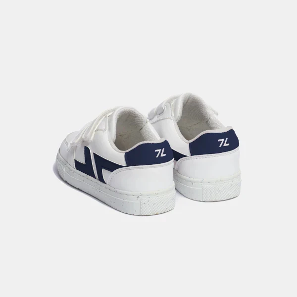 Baskets véganes blanches et bleu marine pour enfants - Image 7